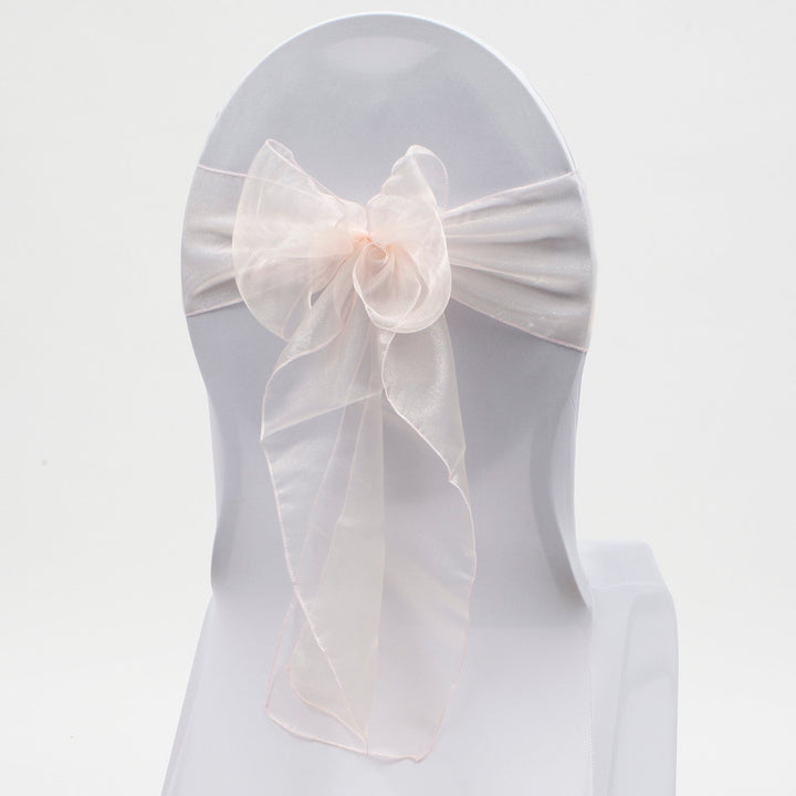 Organza Chair Sashes - Blush