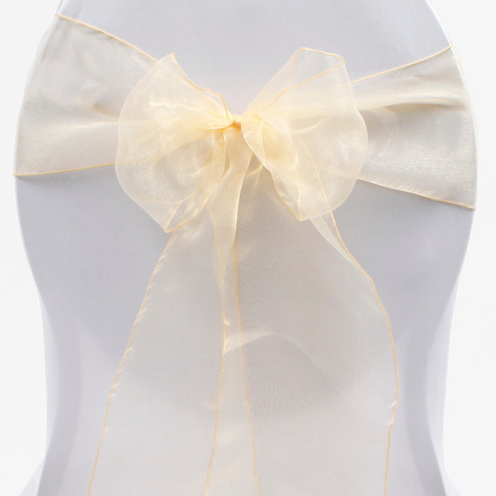 Organza Chair Sashes - Champagne