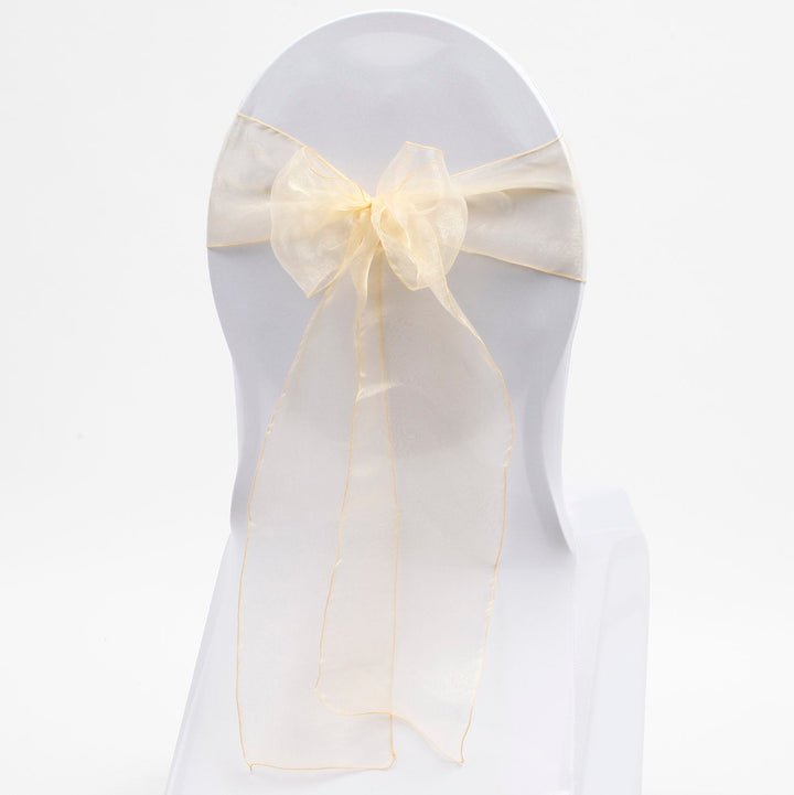 Organza Chair Sashes - Champagne