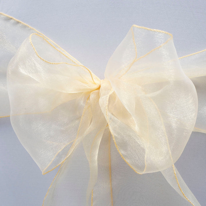 Organza Chair Sashes - Champagne