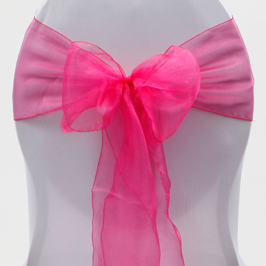 Organza Chair Sashes - Hot Pink