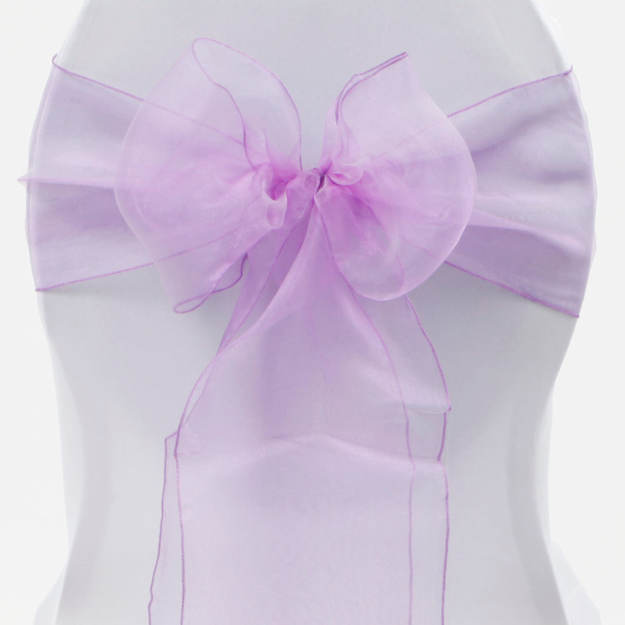 Organza Chair Sashes - Lavender