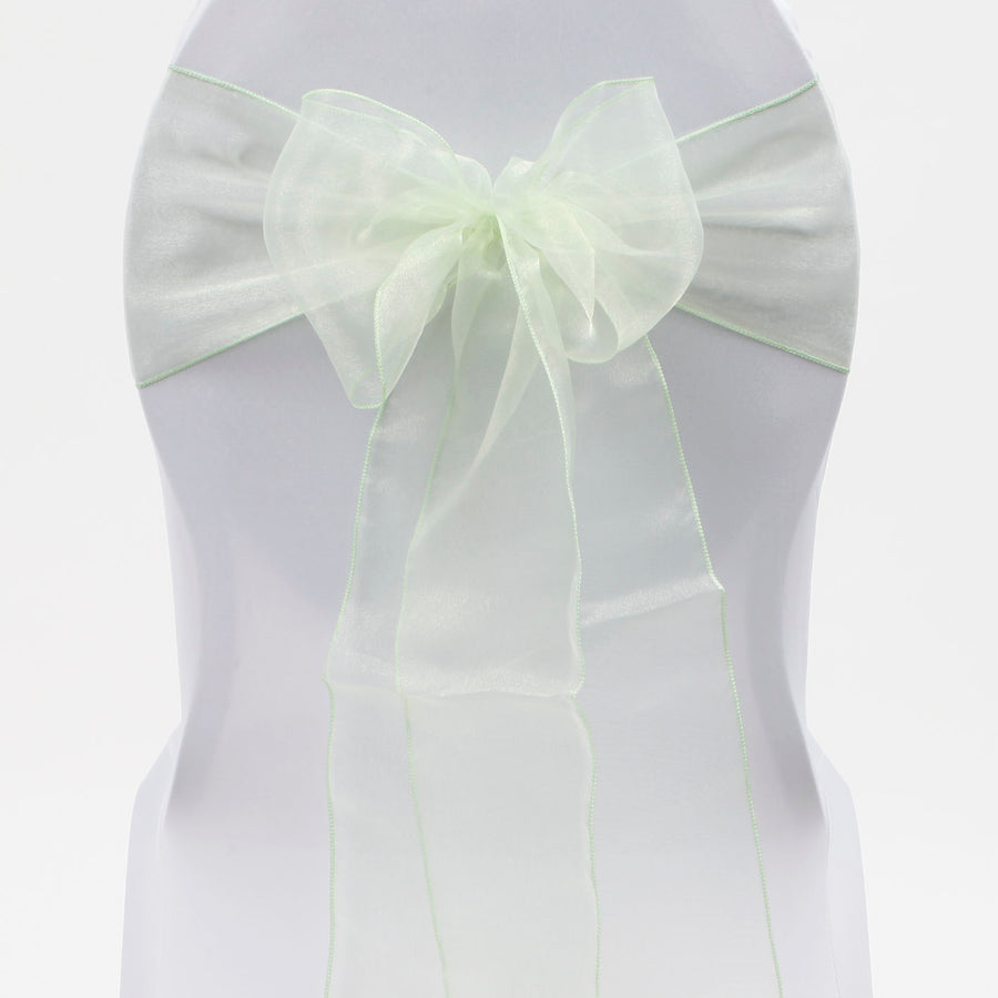 Organza Chair Sash Light Green