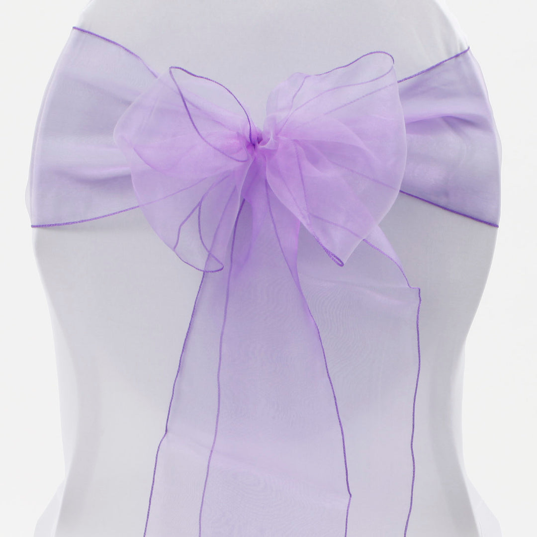 Organza Chair Sashes - Purple