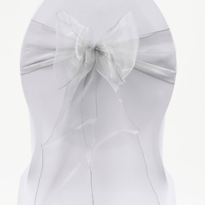 Organza Chair Sashes - Silver