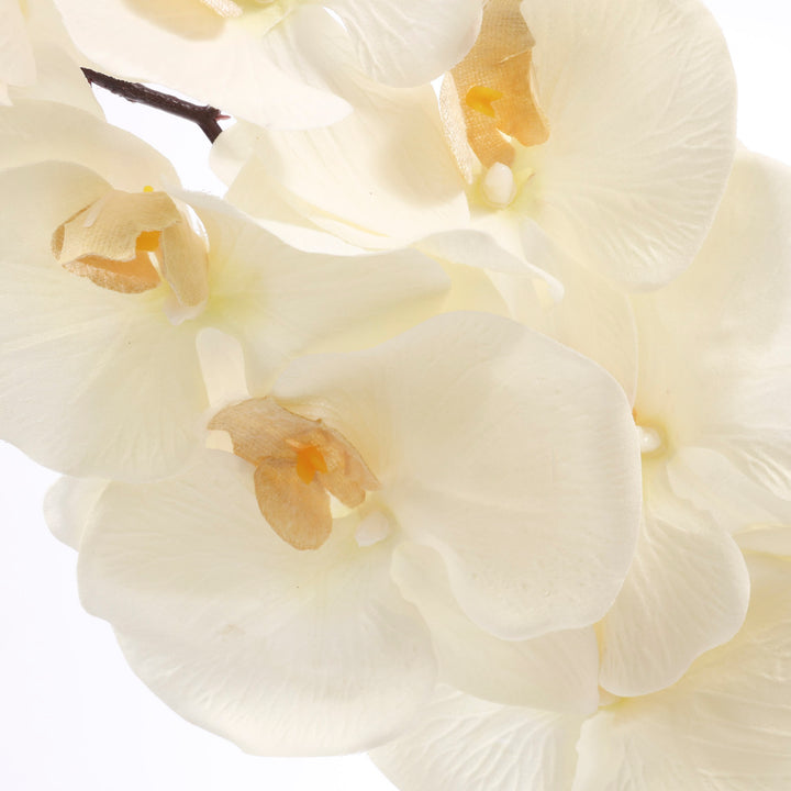 Artificial Orchid Stem - White close up 1