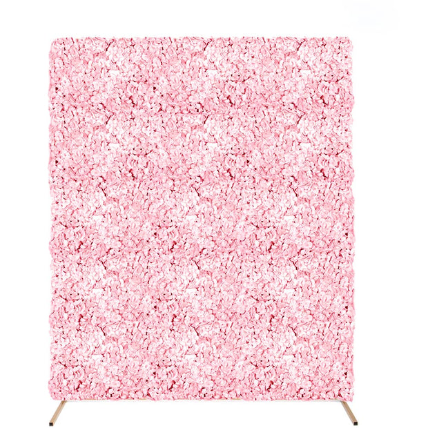 Pink Hydrangea Flower Wall + White Mesh Frame Freestanding COMBO - (2m x 1.8m) *BEST VALUE*