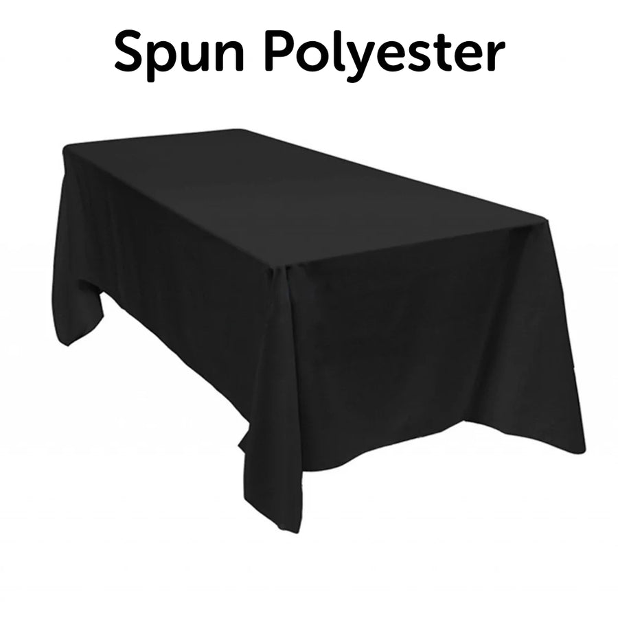 Black Rectangle Tablecloth SPUN POLY