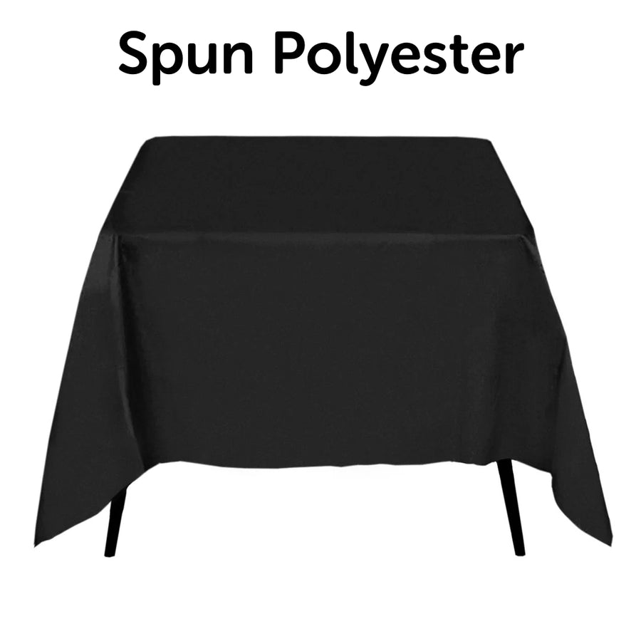 Premium Black Square Tablecloth 220x220cm Spun Poly