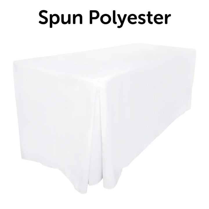 Spun Polyester Fitted Tablecloth - White (6ft)