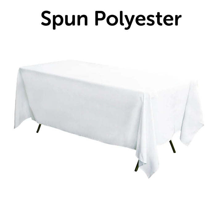 White Rectangle Tablecloth SPUN POLY