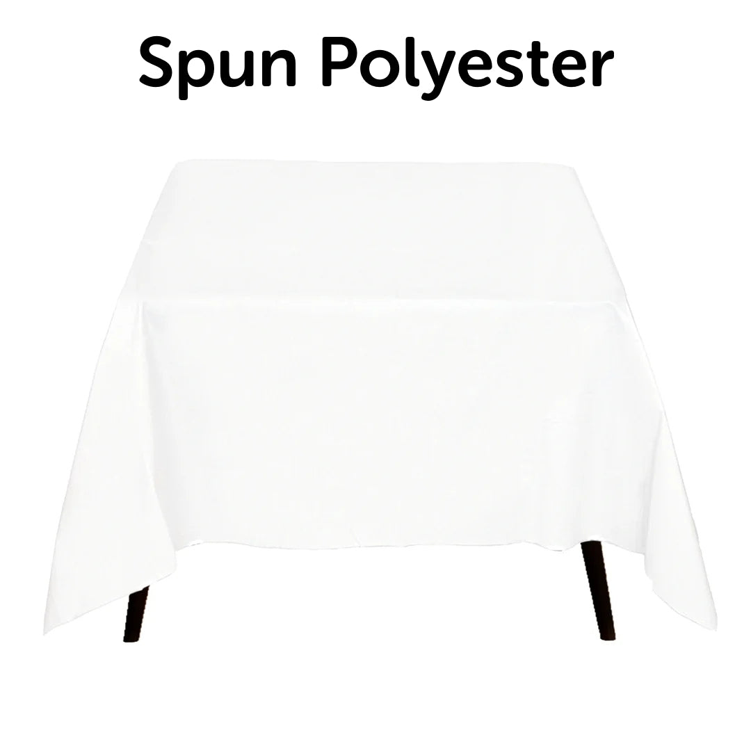 Premium White Square Tablecloth 220x220cm Spun Poly