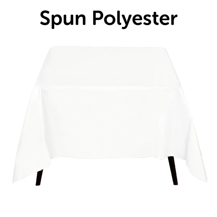 Premium White Square Tablecloth 220x220cm Spun Poly