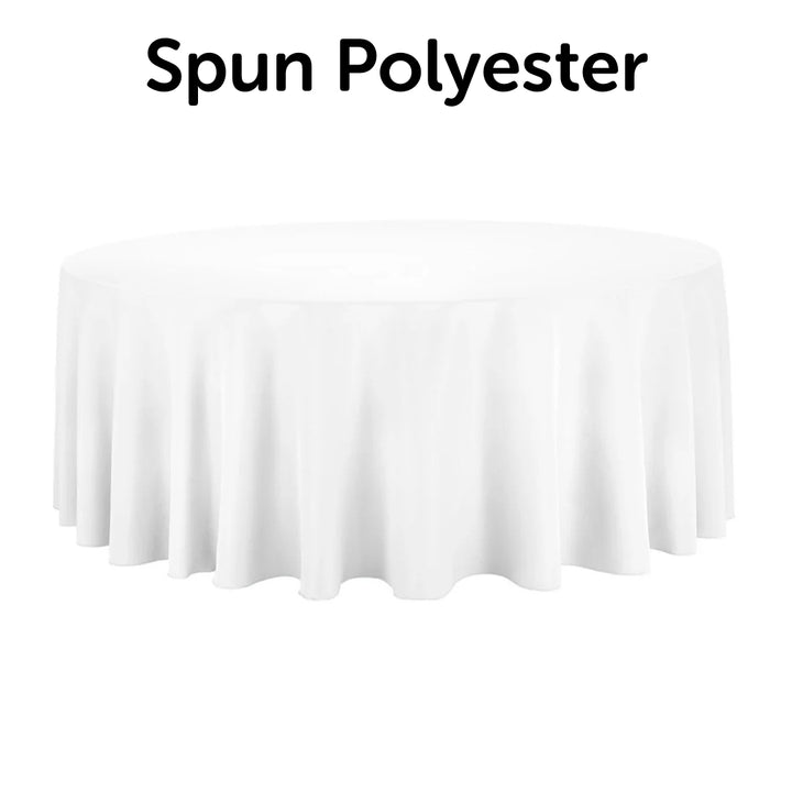 White Round Tablecloth SPUN POLY