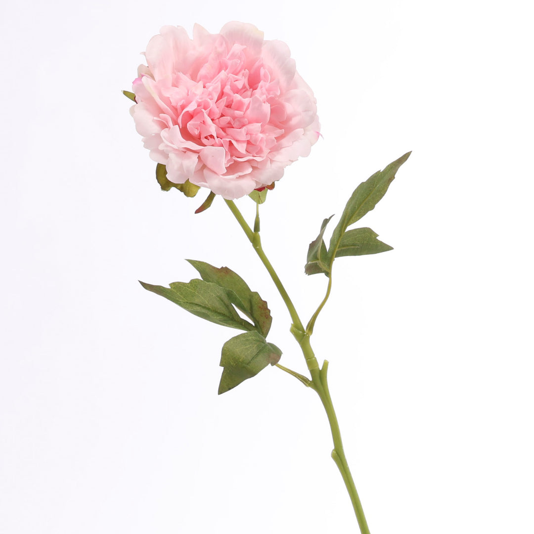 Artificial Peony Rose - Large Stem - Light Pink