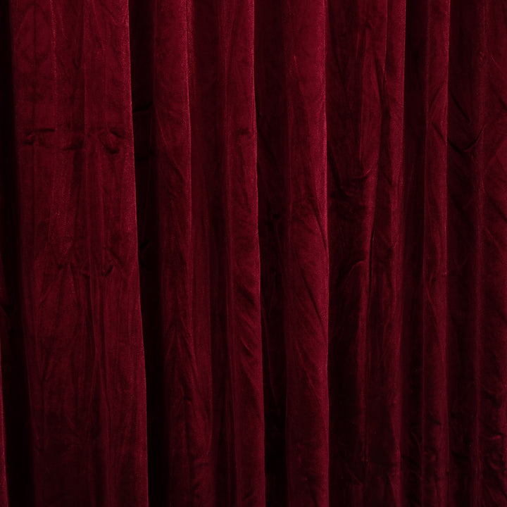 Premium Velvet Backdrop Curtain - Burgundy (3x3m) close up middle