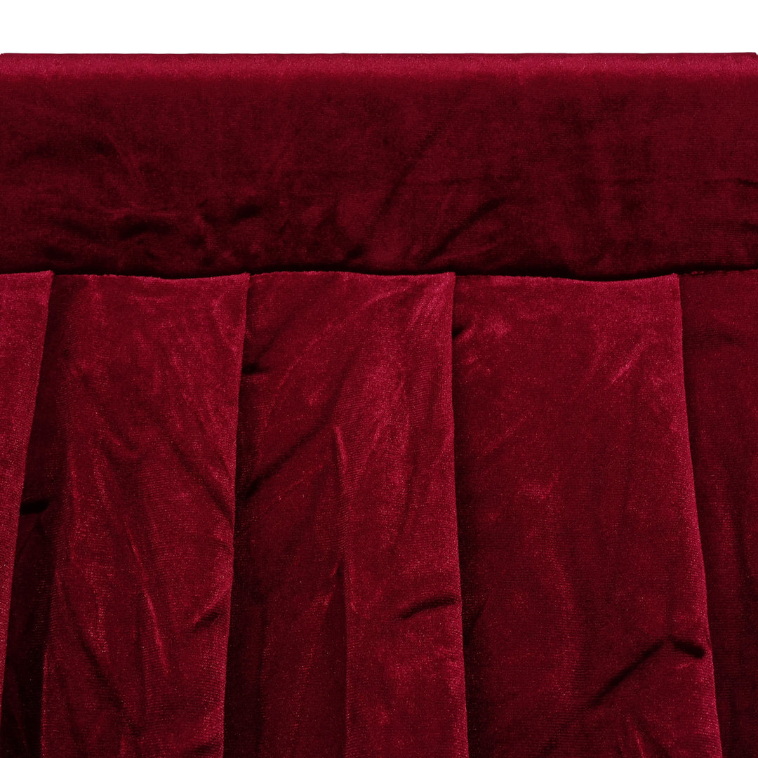 Premium Velvet Backdrop Curtain - Burgundy (3x3m) close up top