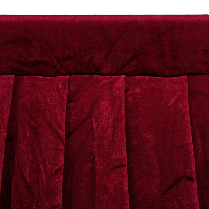 Premium Velvet Backdrop Curtain - Burgundy (3x3m) close up top