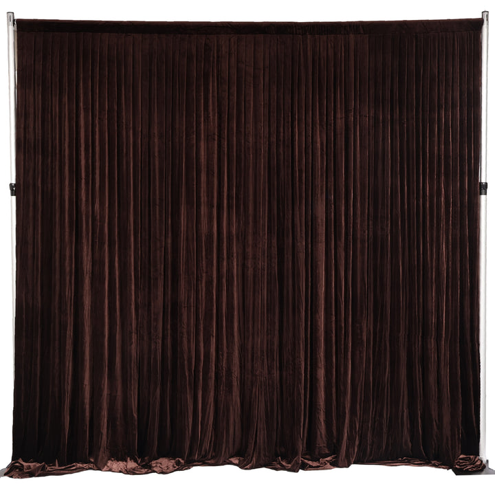 Premium Velvet Backdrop Curtain - Chocolate Brown (3x3m)