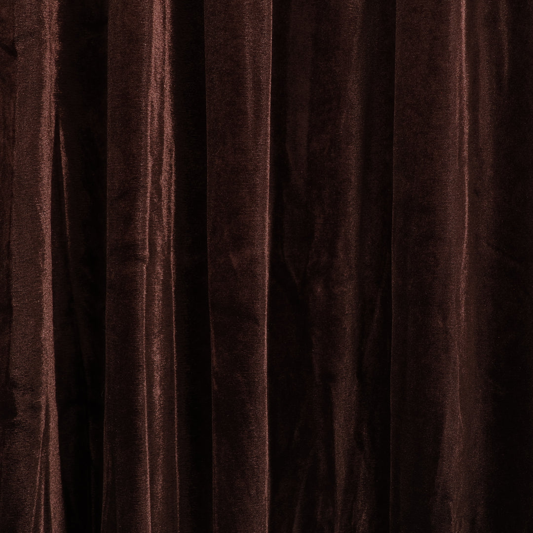 Premium Velvet Backdrop Curtain - Chocolate Brown (3x3m) close up middle