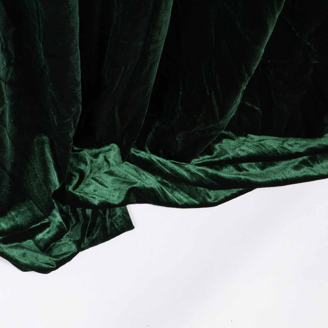 Premium Velvet Backdrop Curtain - Emerald Green (3x3m) close up base
