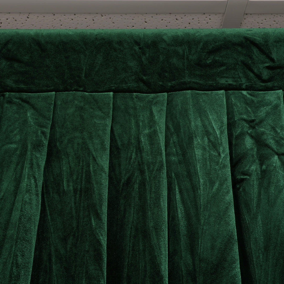 Premium Velvet Backdrop Curtain - Emerald Green (3x3m) close up top