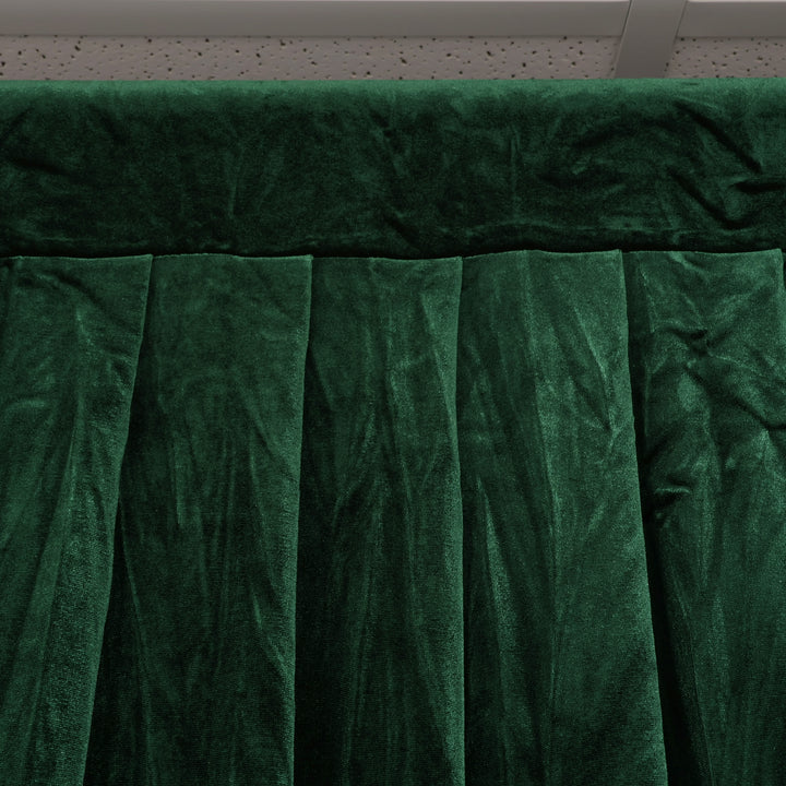 Premium Velvet Backdrop Curtain - Emerald Green (3x3m) close up top