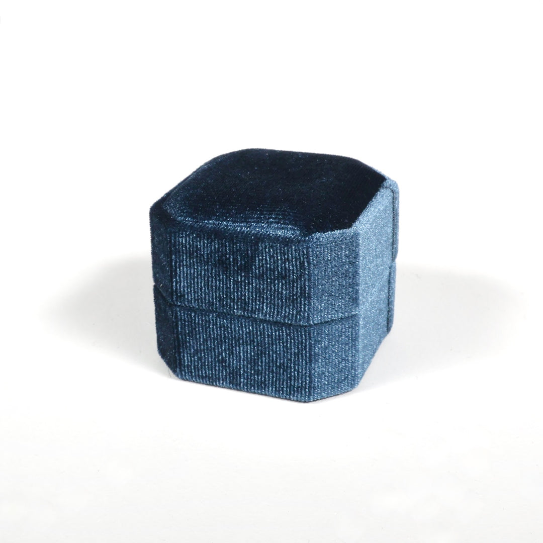 Velvet Ring Box - Dusty Blue