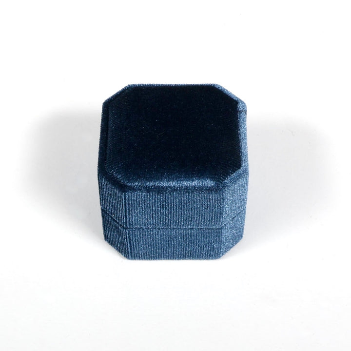 Velvet Ring Box - Dusty Blue