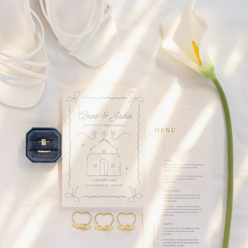 Velvet Ring Box - Dusty Blue