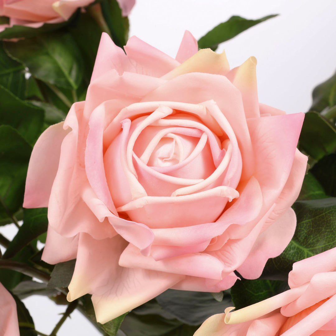 Artificial Rose Blossomed Stem - Blush close up
