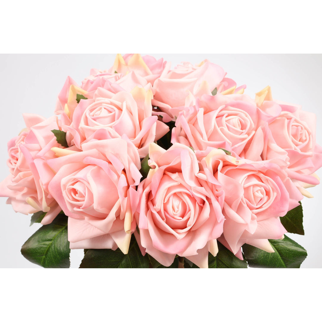Artificial Rose Blossomed Stem - Blush bunched