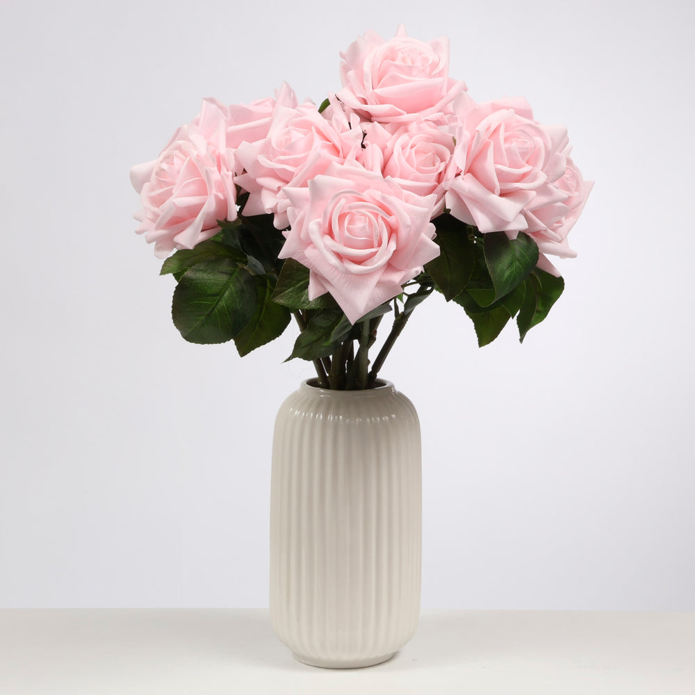 Artificial Rose Blossomed Stem - Light Pink