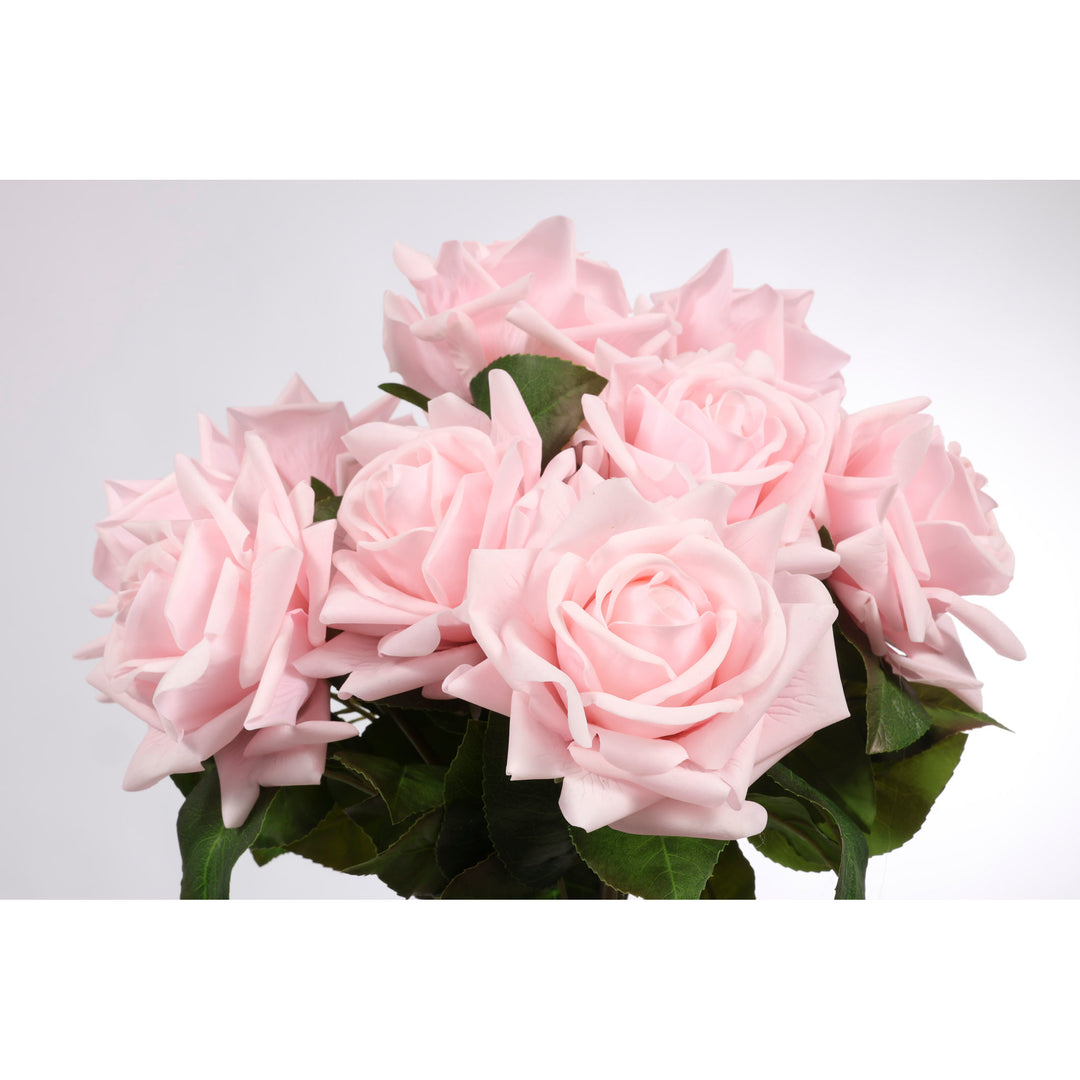 Artificial Rose Blossomed Stem - Light Pink bunched
