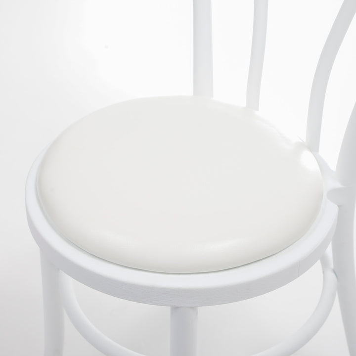 CLEARANCE Round Bentwood Style Chair Cushion - White