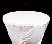 Cocktail Dry Bar Covers - Ruched Pleated - White (Square Base, 70cm) top