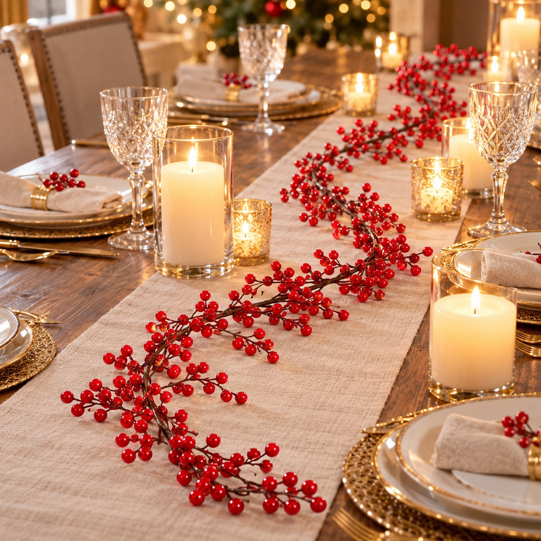 Red Berry Christmas Garland (180cm)