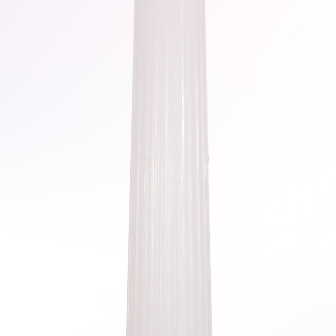 Ribbed Dinner Candles - White