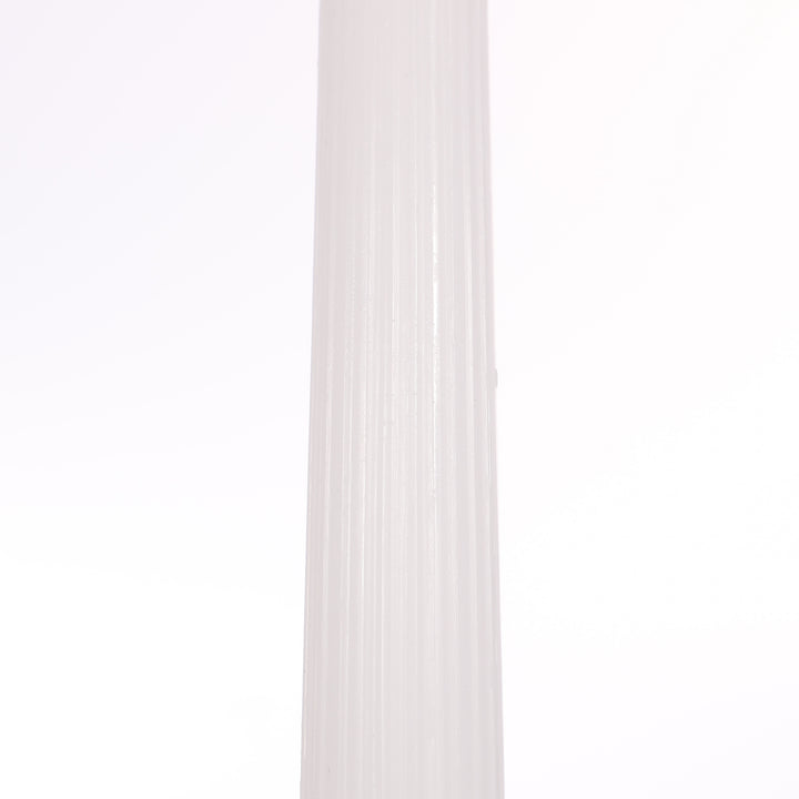 Ribbed Dinner Candles - White