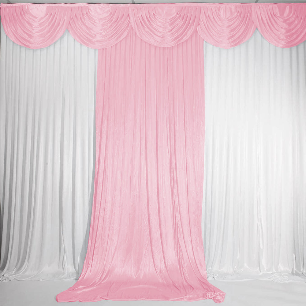 Light Pink Ice Silk Satin Backdrop Convertible Panels 1mx3m WITH OPTIONAL SWAG