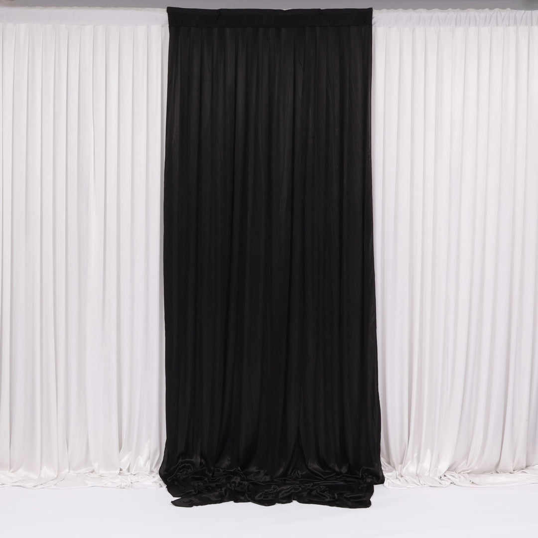 Ice Silk Satin Convertible Backdrop Panel - Black (1x3m)