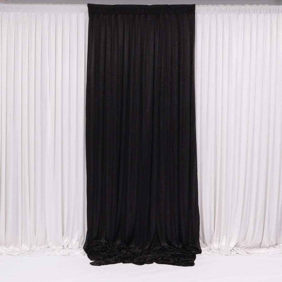 Ice Silk Satin Convertible Backdrop Panel - Black (1x3m)