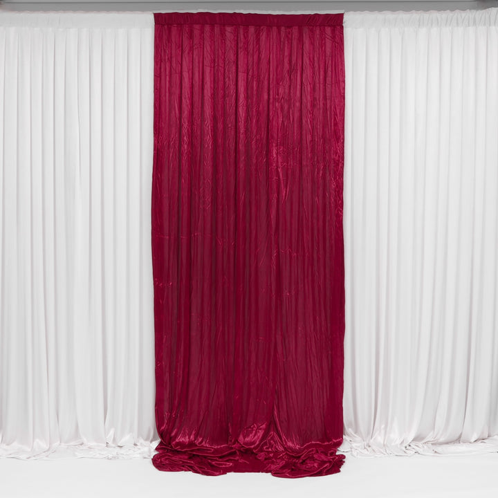 Ice Silk Satin Convertible Backdrop Panel - Burgundy (1x3m)