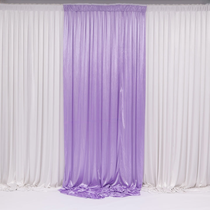 Ice Silk Satin Convertible Backdrop Panel - Lavender (1x3m)