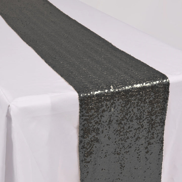 Sequin Table Runner - Black