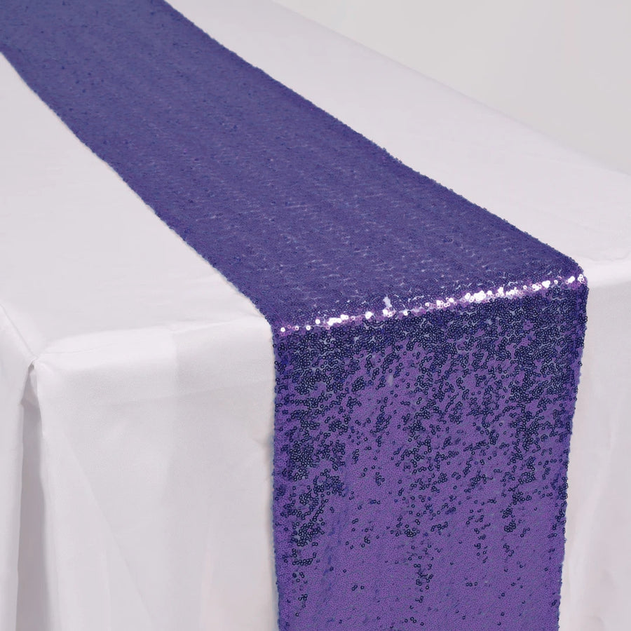 Sequin Table Runner - Purple