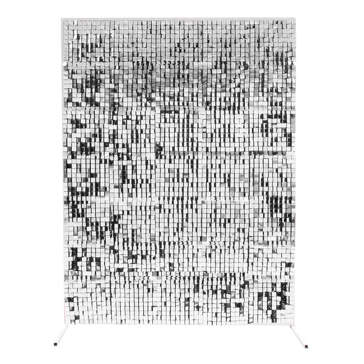 Sequin Shimmer Wall Backdrop & Frame Package - Silver