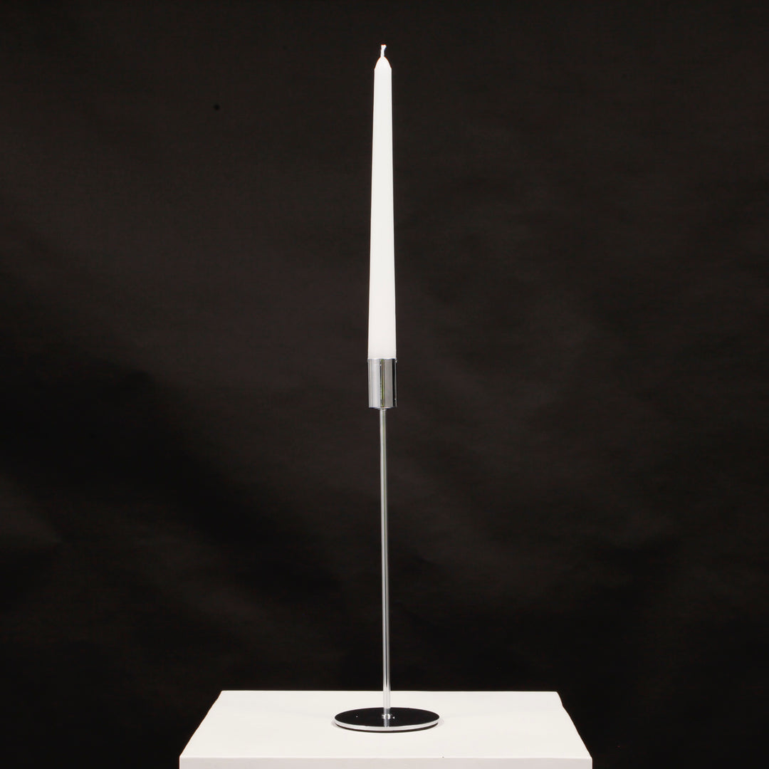 Taper Candle Holders - Silver (28cm)