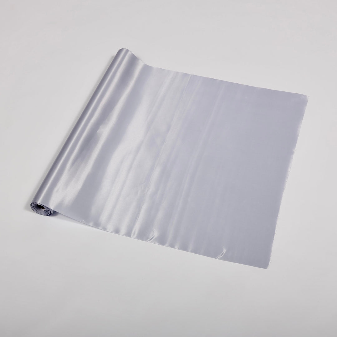 SILVER SATIN FABRIC ROLL