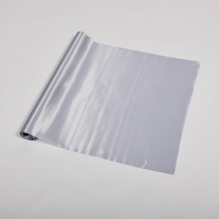 SILVER SATIN FABRIC ROLL